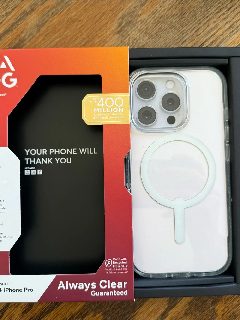 ZAGG Crystal Palace Snap Clear Case for 2024 iPhone Pro — White